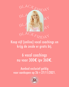 BLACK FRIDAY VOCAL COACHING 5+1